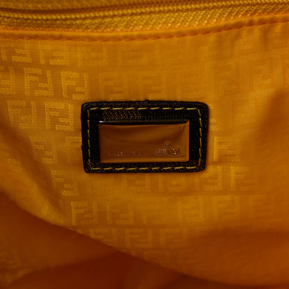 Fendi Zucca Spalmati Small Roll Tote Tobacco Yellow 5 of 10