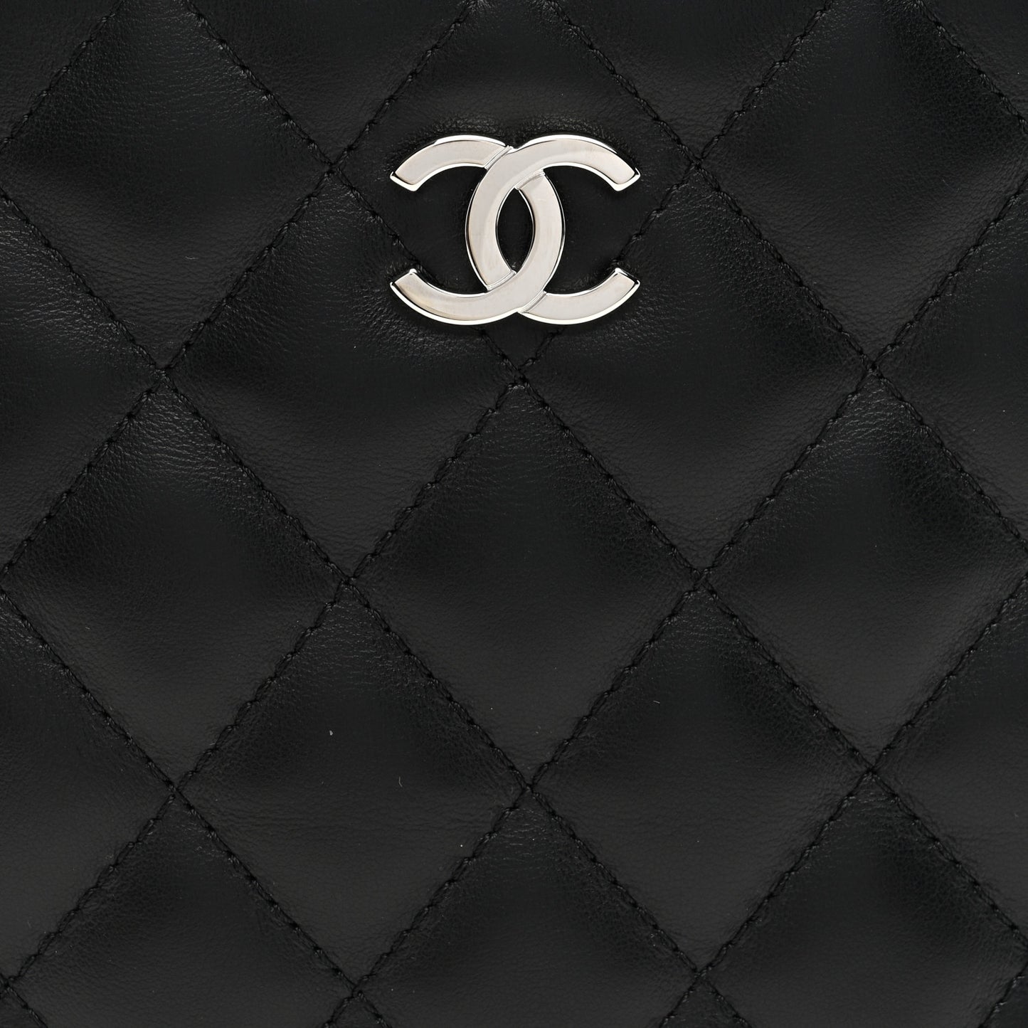 Lambskin Quilted Crossbody Bag Black