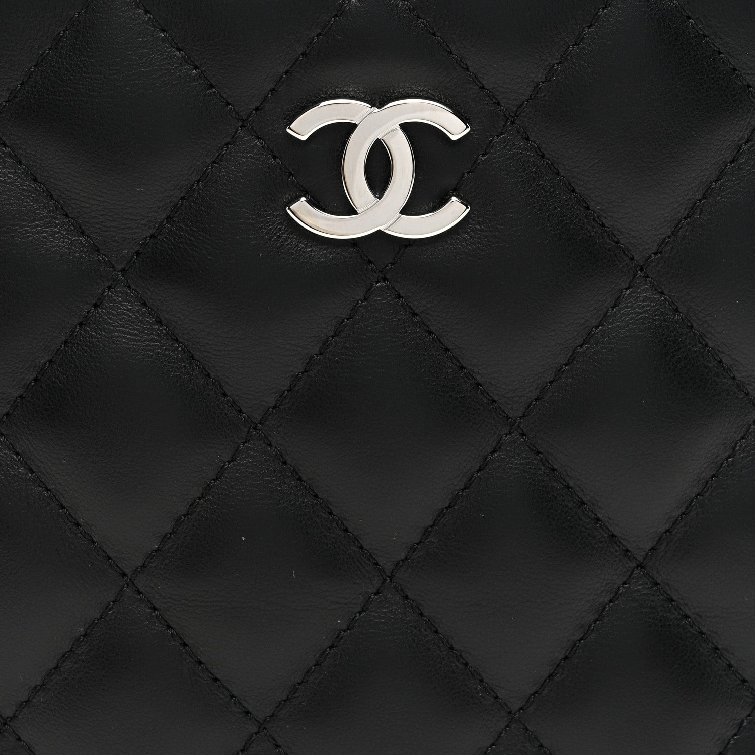 Chanel Lambskin Quilted Crossbody Bag Black 8 of 10