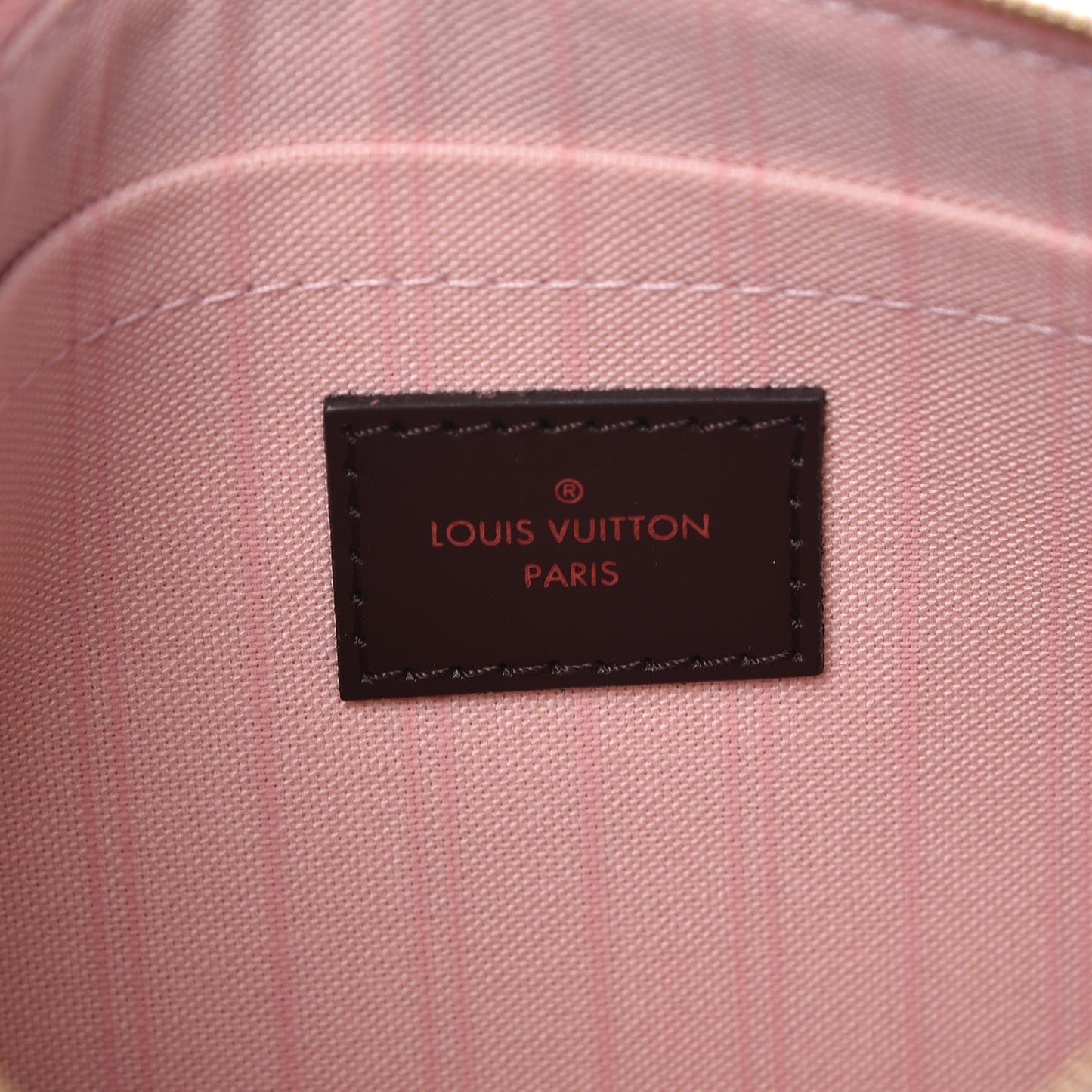 Damier Ebene Neverfull MM GM Pochette Rose Ballerine