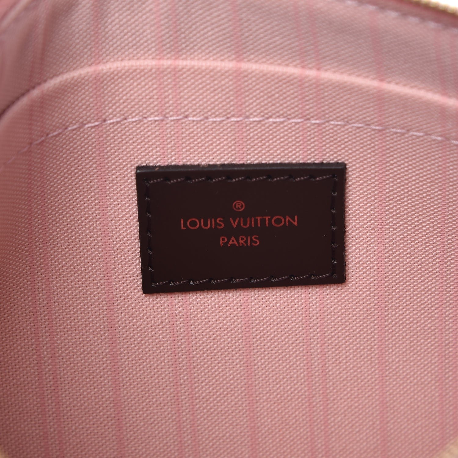 Louis Vuitton Damier Ebene Neverfull MM GM Pochette Rose Ballerine 6 of 9