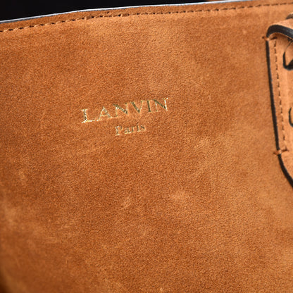 Lanvin Suede Small Fringe Shopper Tote Ginger Red 8 of 12