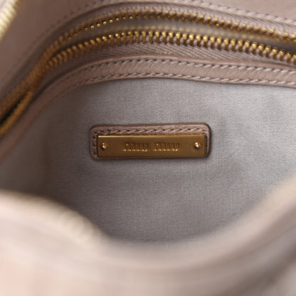Miu Miu Nappa Matelasse Zip Shoulder Bag Cammeo 8 of 14