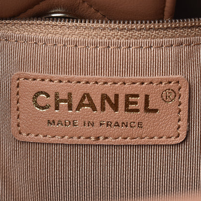 Chanel Lambskin Quilted Large Classic Shopping Tote Camel 14 of 19