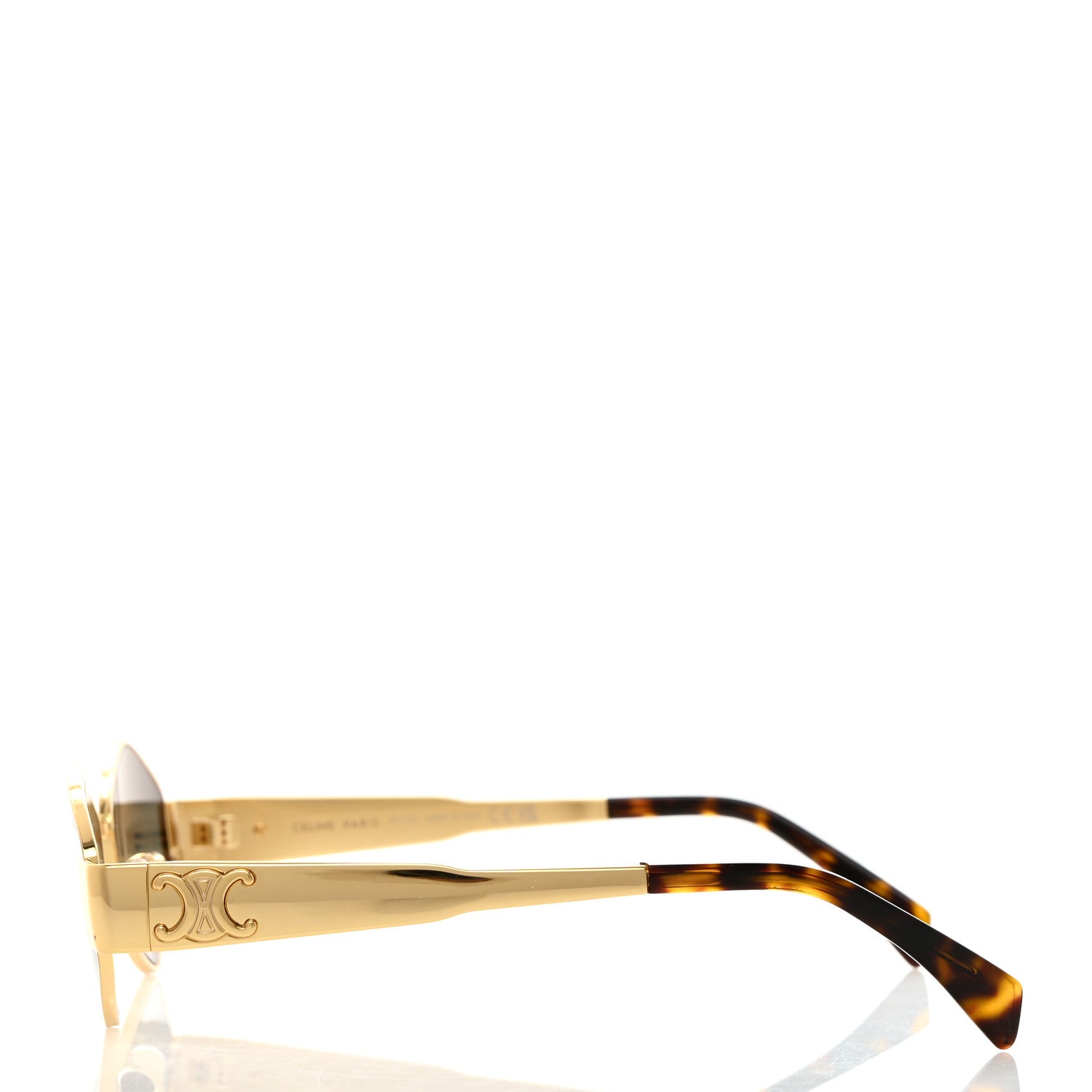 Celine Metal Triomphe 02 Sunglasses CL40254U Gold Green 3 of 7