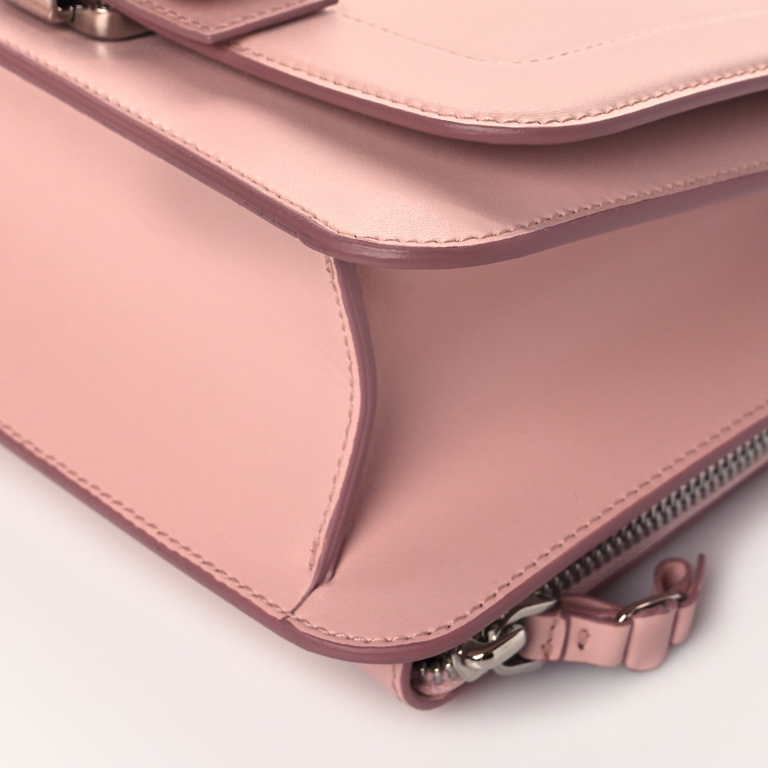 Salvatore Ferragamo Smooth Calfskin Vara Bow Chain Flap Crossbody Bon Bon 10 of 10