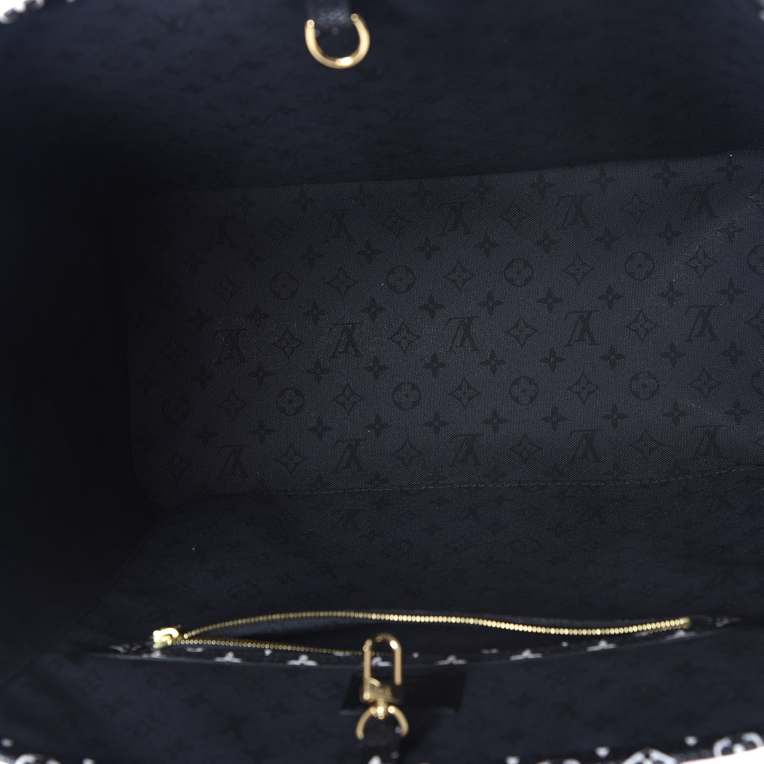 Louis Vuitton Monogram Giant Crafty Neverfull MM Creme Rouge Black 4 of 11