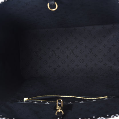Louis Vuitton Monogram Giant Crafty Neverfull MM Creme Rouge Black 4 of 11