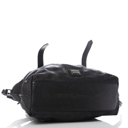 Burberry Nylon Tonal Check Torbitt Tote Black 4 of 16