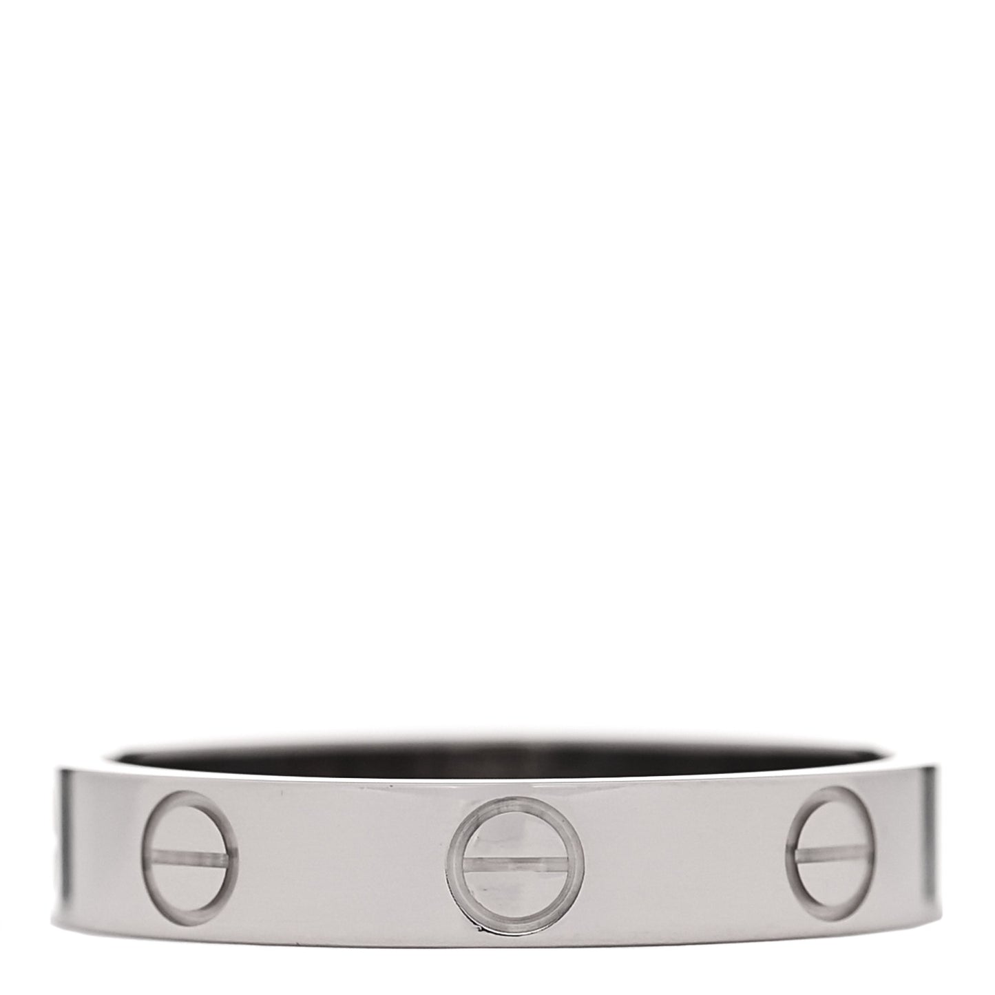 18K White Gold 3.5mm LOVE Wedding Band Ring 55 7.25