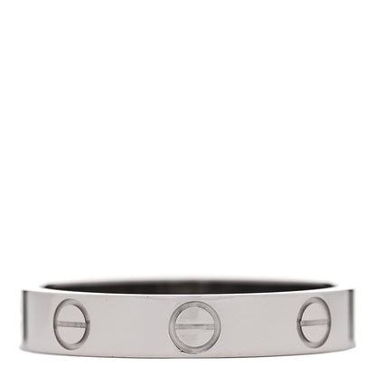 Cartier 18K White Gold 3.5mm LOVE Wedding Band Ring 55 7.25 3 of 5