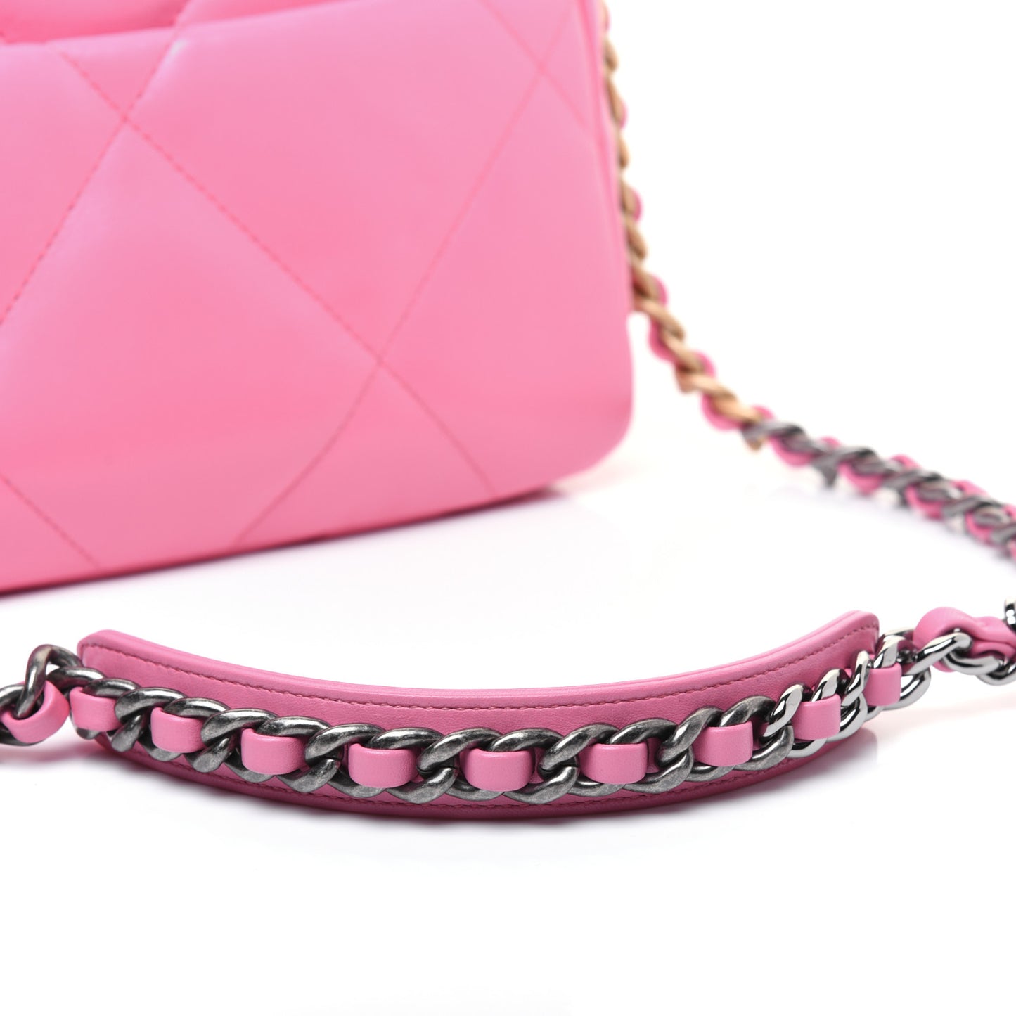 Lambskin Quilted Medium 19 Flap Pink