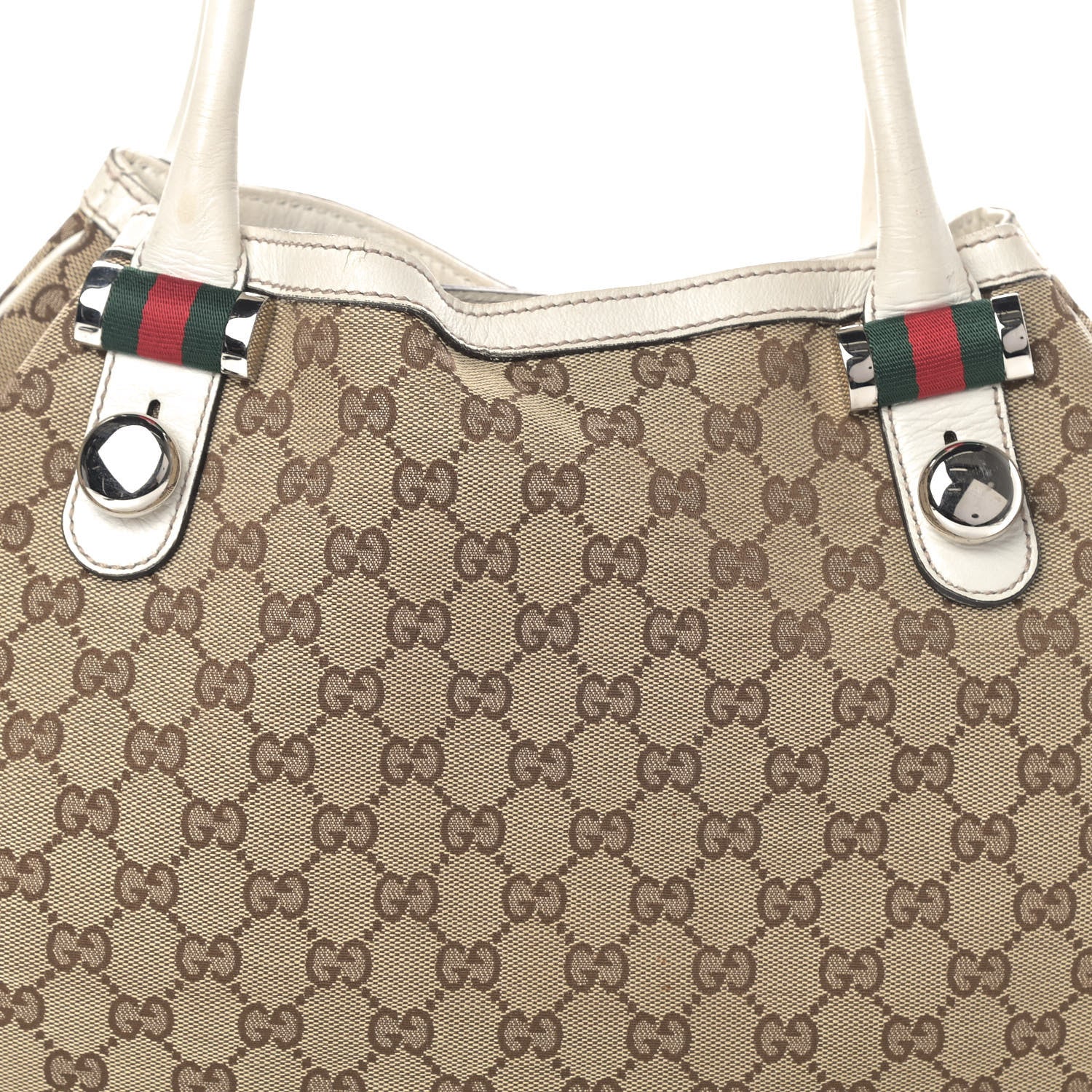 Gucci Monogram Match Ball Shoulder Bag White 9 of 15