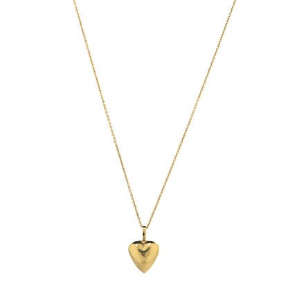 Saint Laurent Metal Heart Pendant Necklace Gold 1 of 5