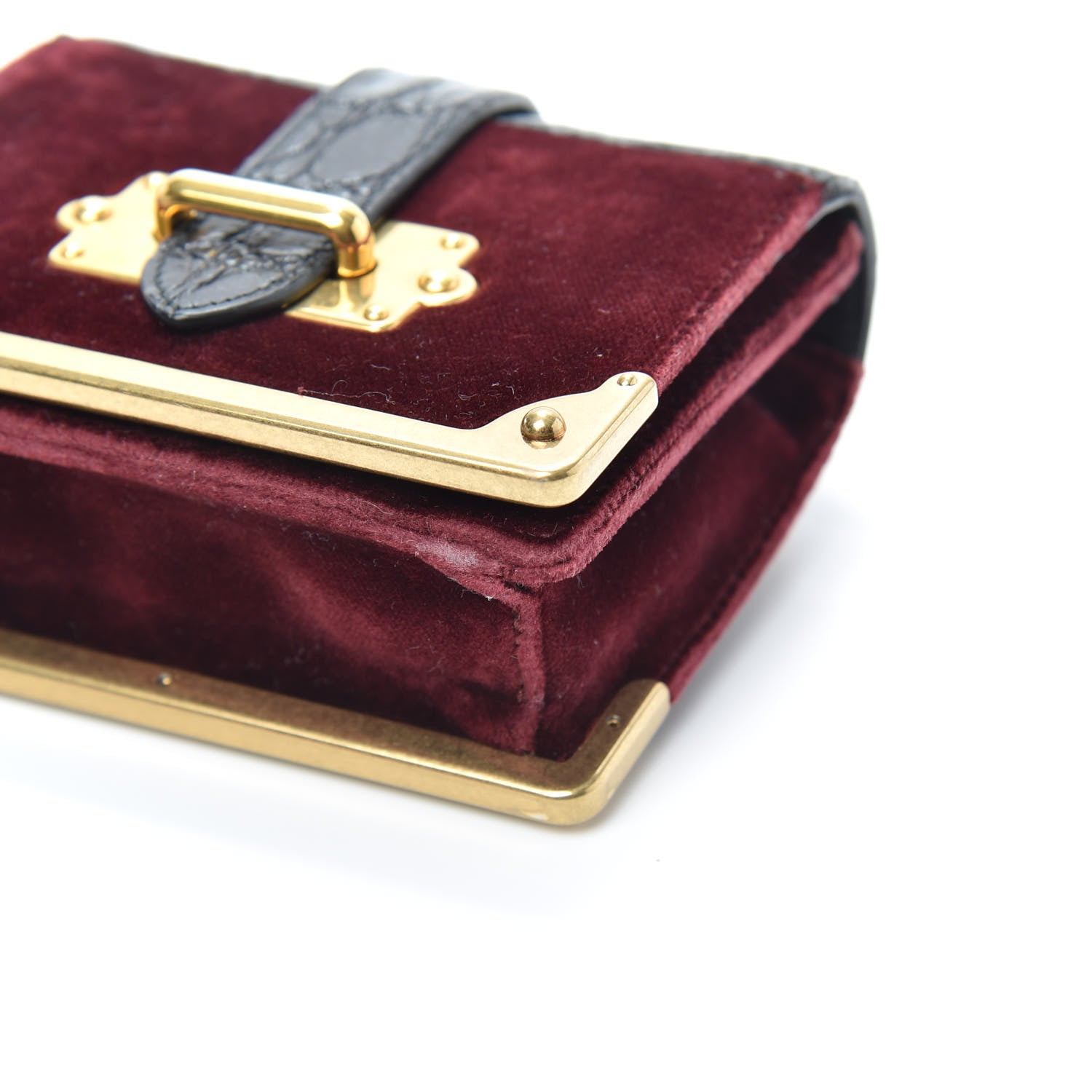 Prada Velvet Crocodile Micro Cahier Bag Ribes Black 8 of 8