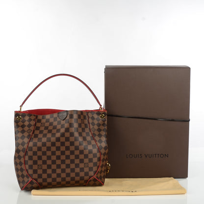 Louis Vuitton Damier Ebene Caissa Hobo Cherry 5 of 8