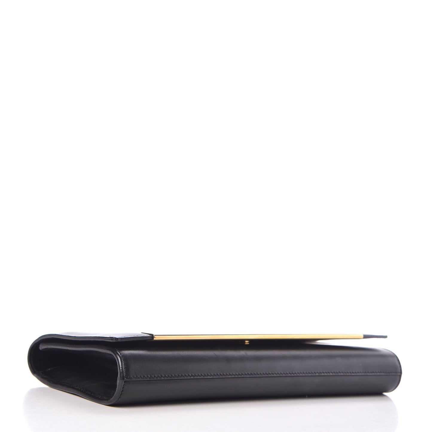 Calfskin Lutetia Flap Clutch Black