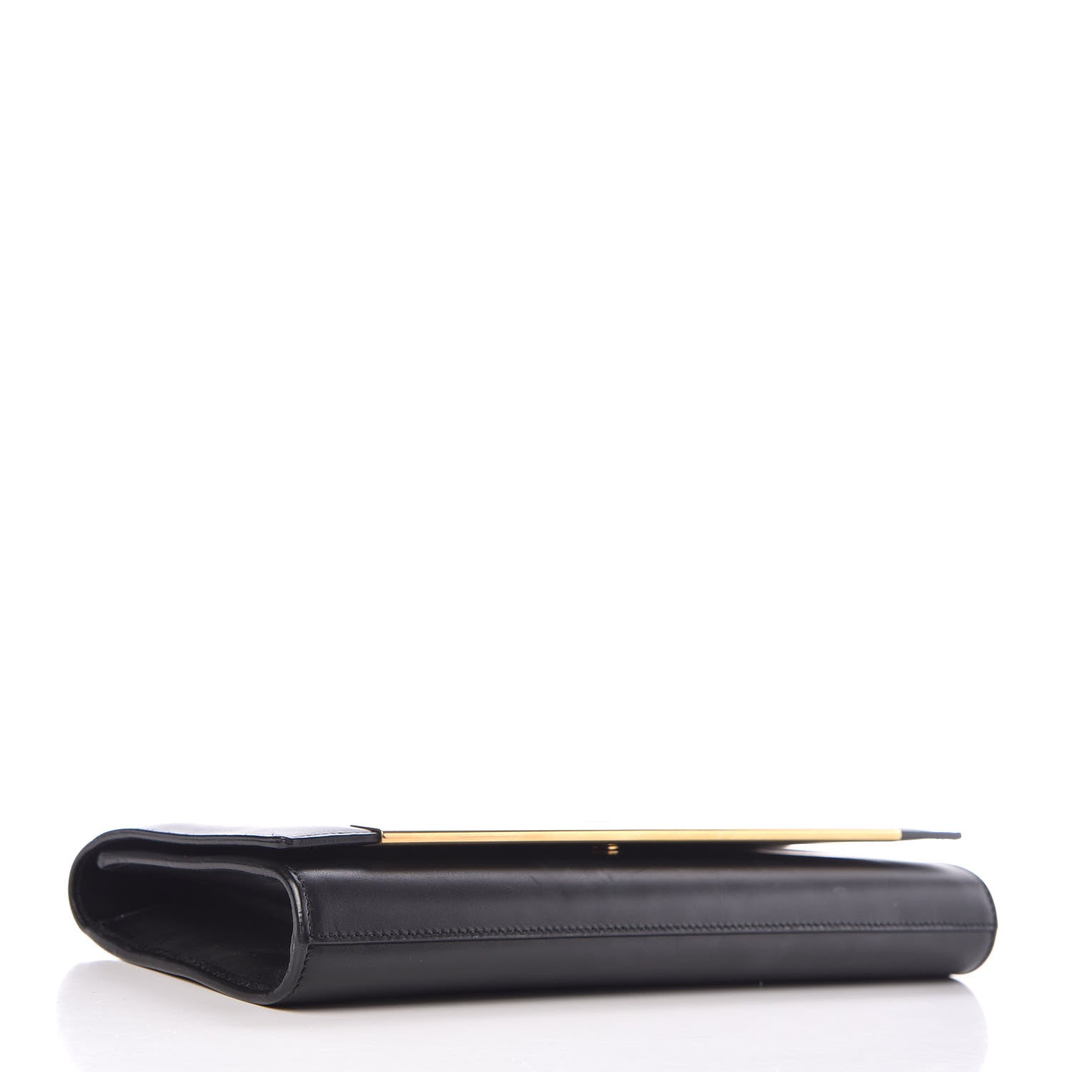 Saint Laurent Calfskin Lutetia Flap Clutch Black 4 of 13