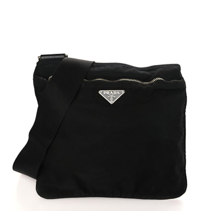Prada Nylon Vela Flat Messenger Bag Black 1 of 11