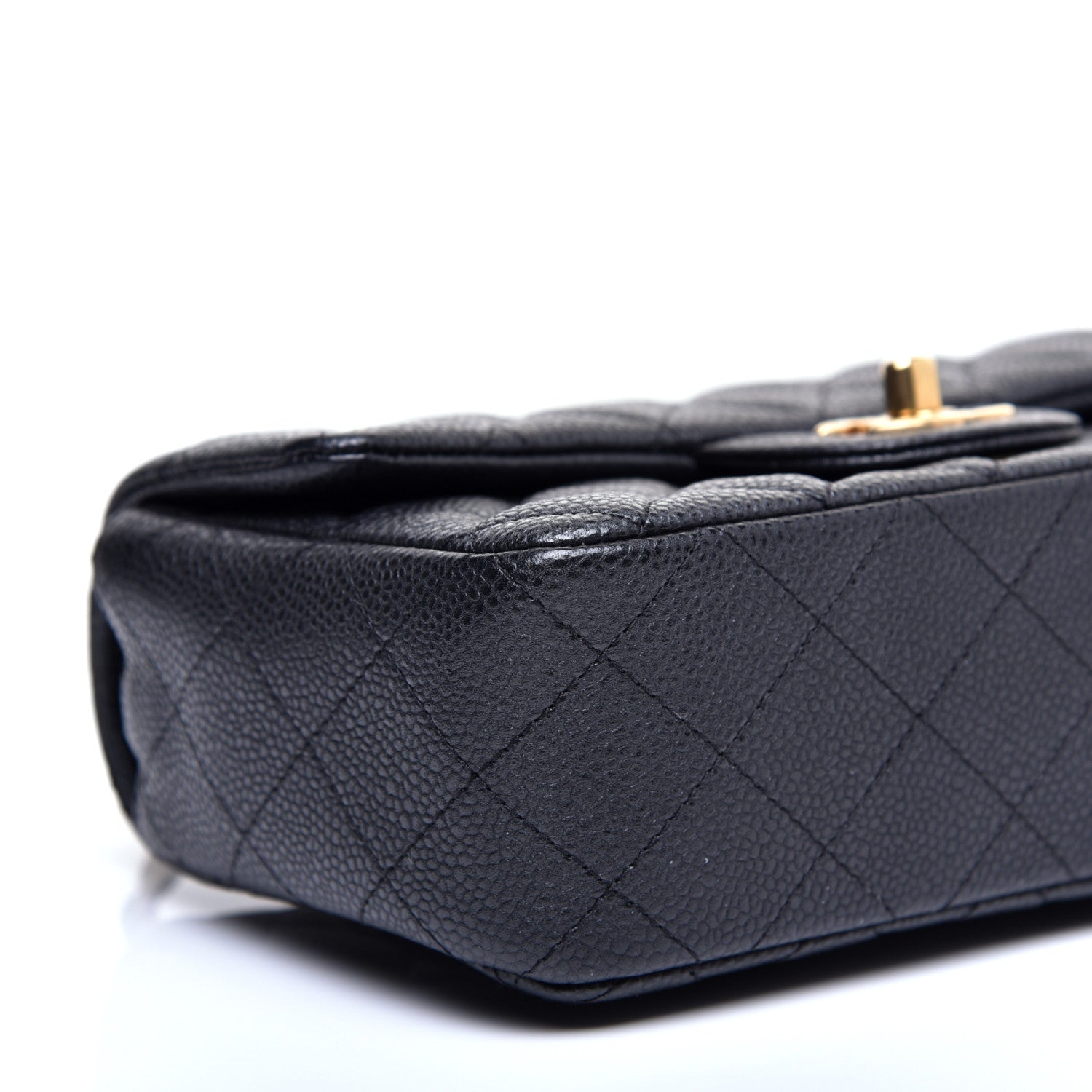 Chanel Metallic Caviar Quilted Mini Rectangular Flap Black 6 of 11