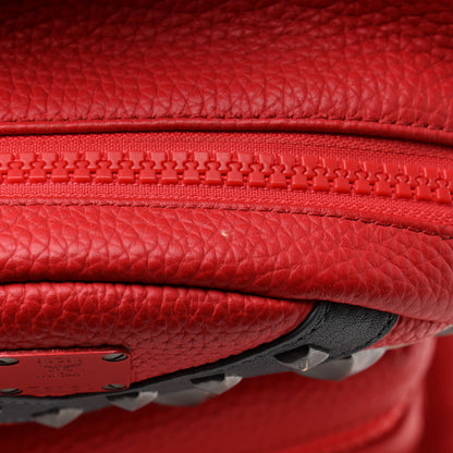 MCM Calfskin Studded Small Logo Backpack Red 14 of 14