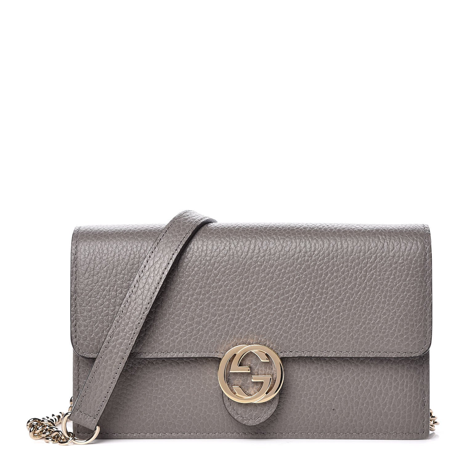 Gucci Dollar Calfskin Interlocking G Chain Wallet Loess 1 of 11