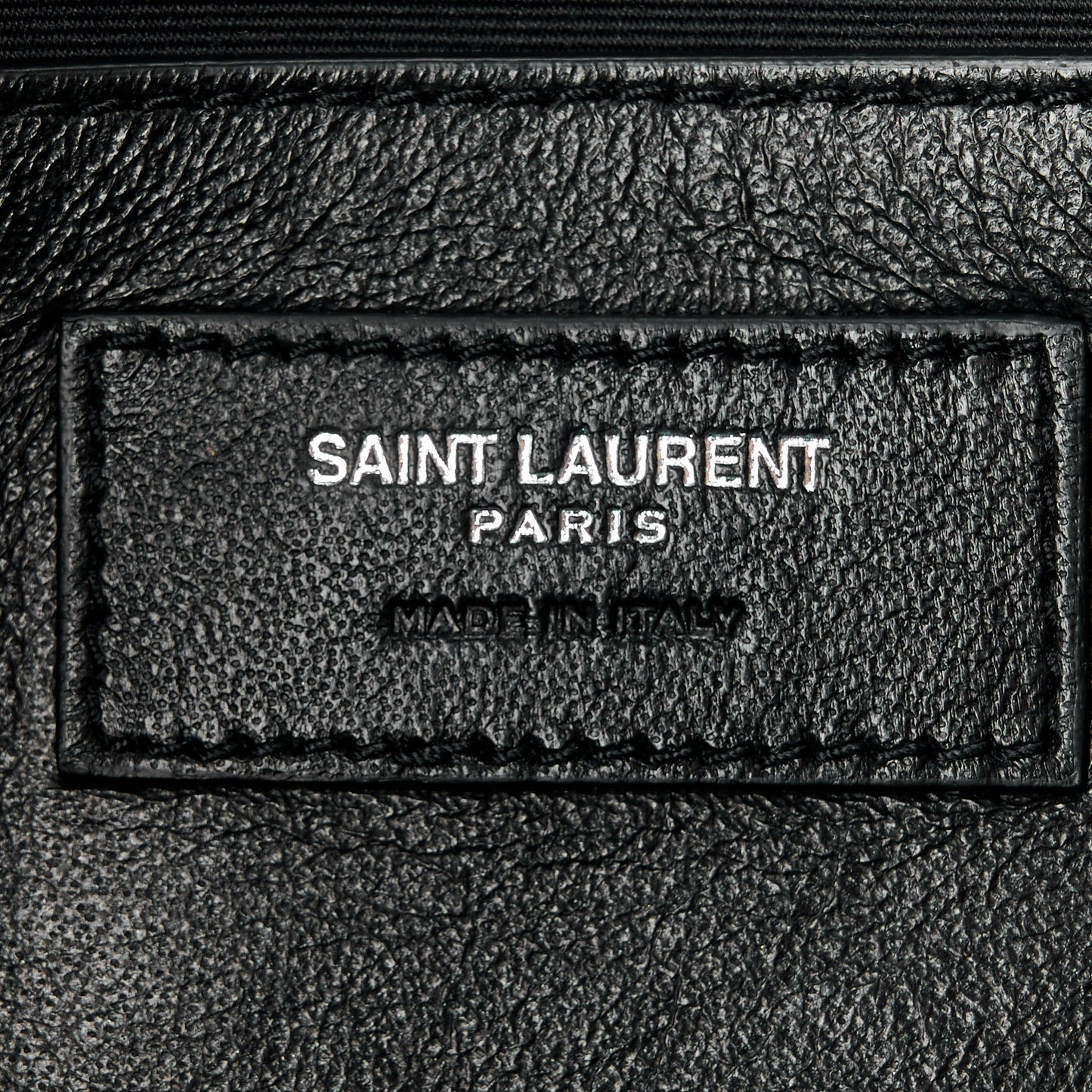 SAINT LAURENT Grained Calfskin Medium Monogram Sunset Crossbody Black