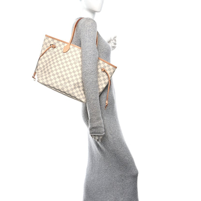 Louis Vuitton Damier Azur Neo Neverfull MM Rose Ballerine 2 of 9