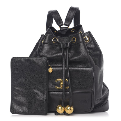 Chanel Caviar Drawstring Backpack Bag Black 1 of 10