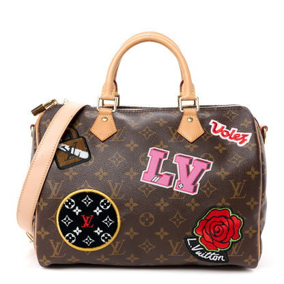 Louis Vuitton Monogram Patches Speedy Bandouliere 30 1 of 12