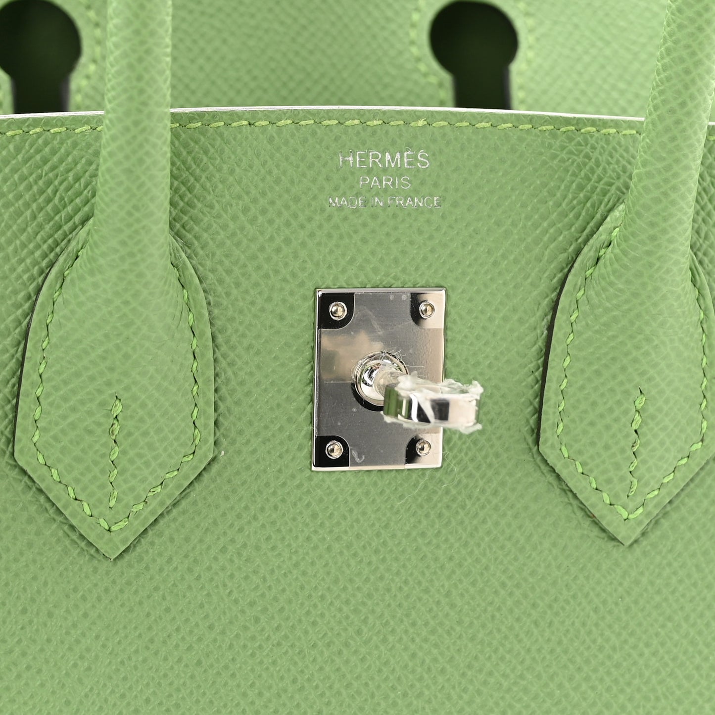 Epsom Birkin Sellier 25 Vert Criquet