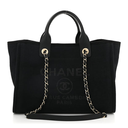 Chanel Mixed Fibers Small Deauville Tote Black 1 of 11