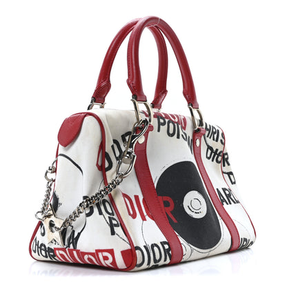 Christian Dior Canvas Hardcore Pierced Boston Black Red White 3 of 10