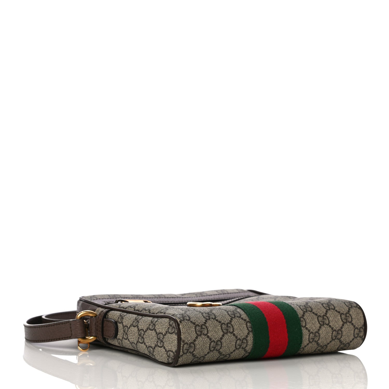 Gucci GG Supreme Monogram Web Small Ophidia Messenger Bag Brown 4 of 16