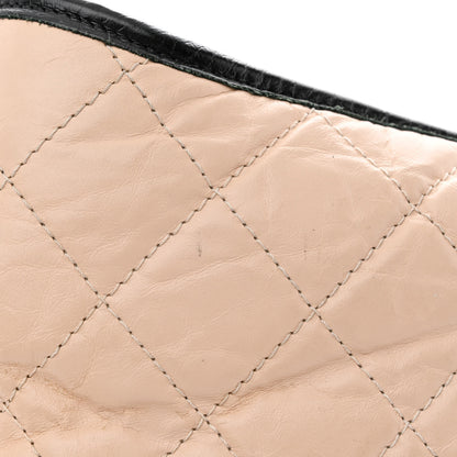 Chanel Aged Calfskin Quilted Medium Gabrielle Hobo Beige Black 14 of 19