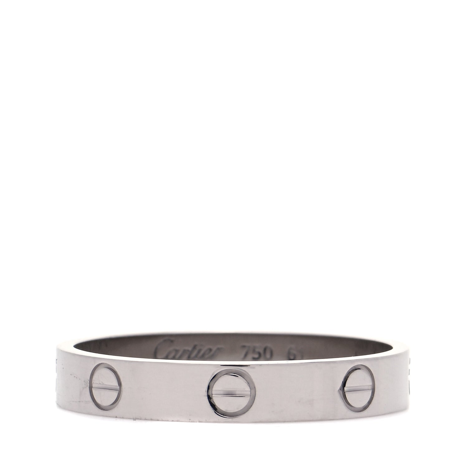 18K White Gold 3.5mm LOVE Wedding Band Ring 61 9.5