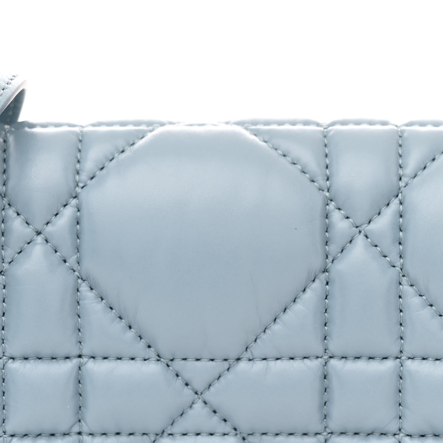 Christian Dior Calfskin Macrocannage Mini Caro Bag Bracing Blue 9 of 12