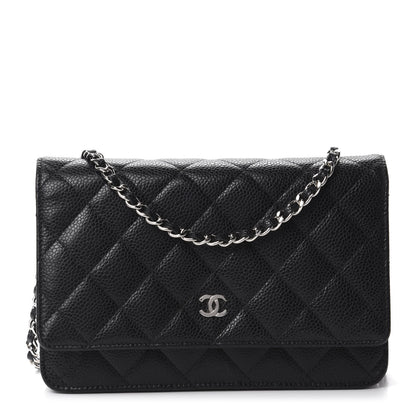 Chanel Caviar Quilted Wallet On Chain WOC Black 1 of 12