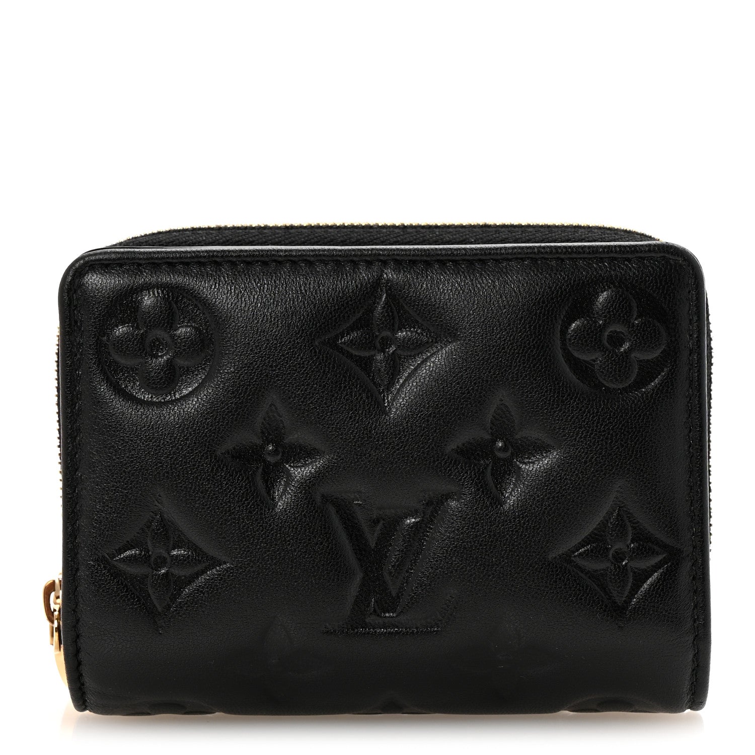 Louis Vuitton Lambskin Embossed Monogram Lou Coussin Wallet Black 1 of 8