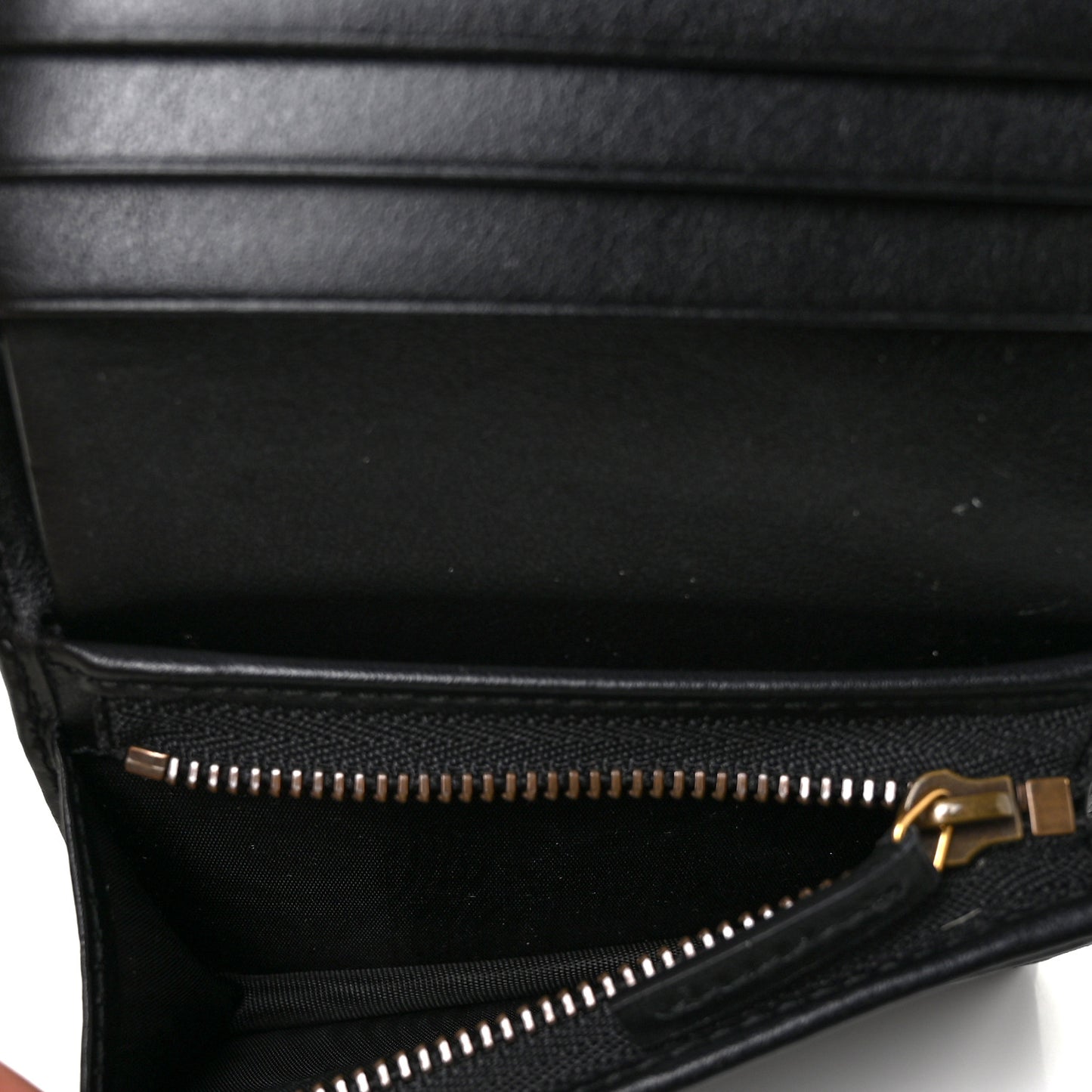 Calfskin Matelasse GG Marmont Card Case Wallet Black
