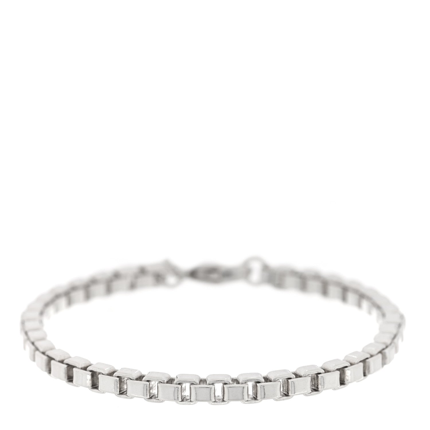 Tiffany Sterling Silver 4mm Venetian Link Bracelet 1 of 4