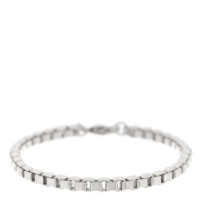 Tiffany Sterling Silver 4mm Venetian Link Bracelet 1 of 4