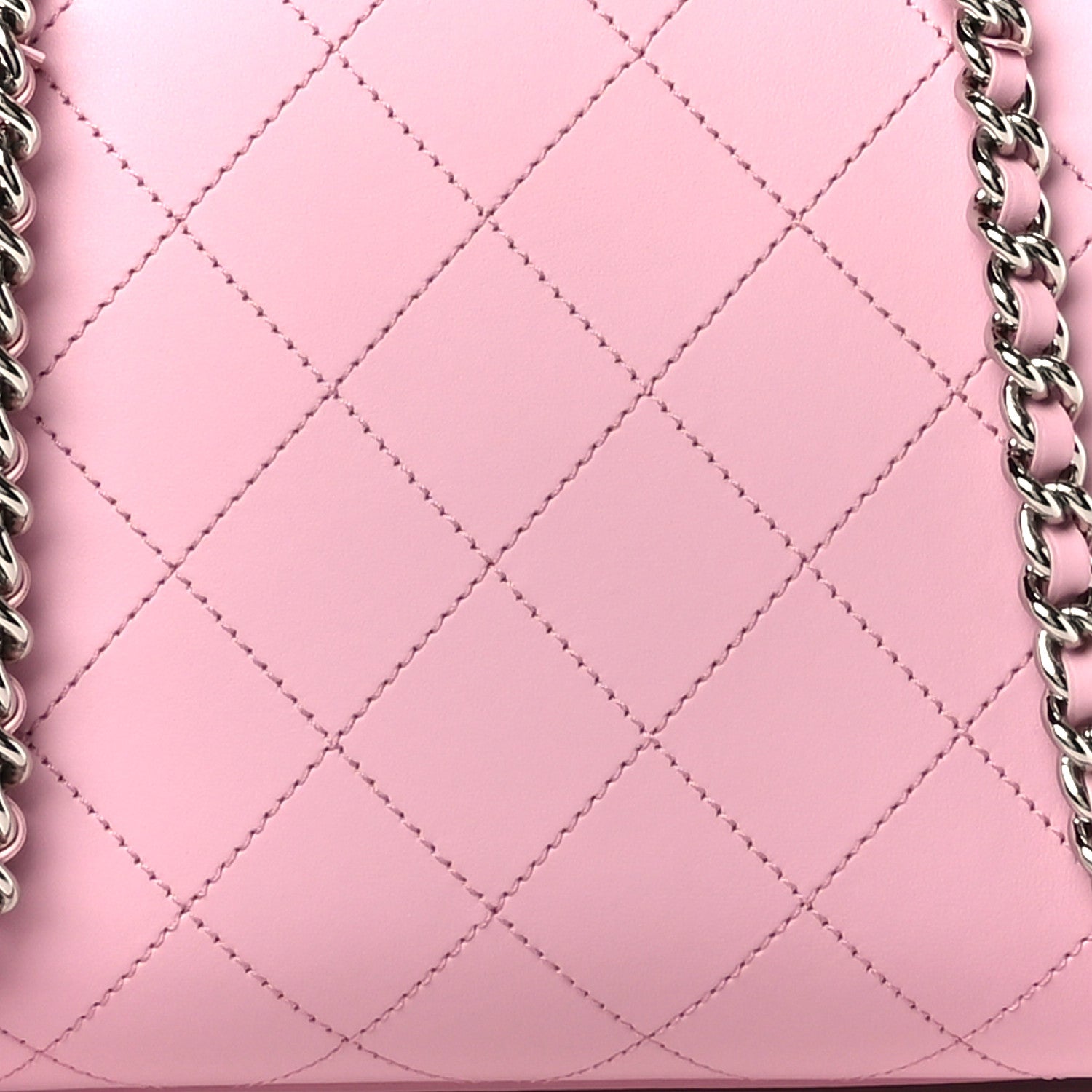 Chanel Calfskin Stitch Medium Ring My Bag Shopping Tote Pink 8 of 12