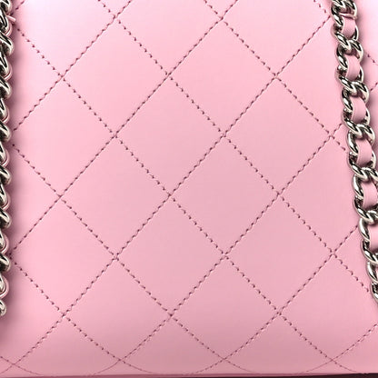 Chanel Calfskin Stitch Medium Ring My Bag Shopping Tote Pink 8 of 12