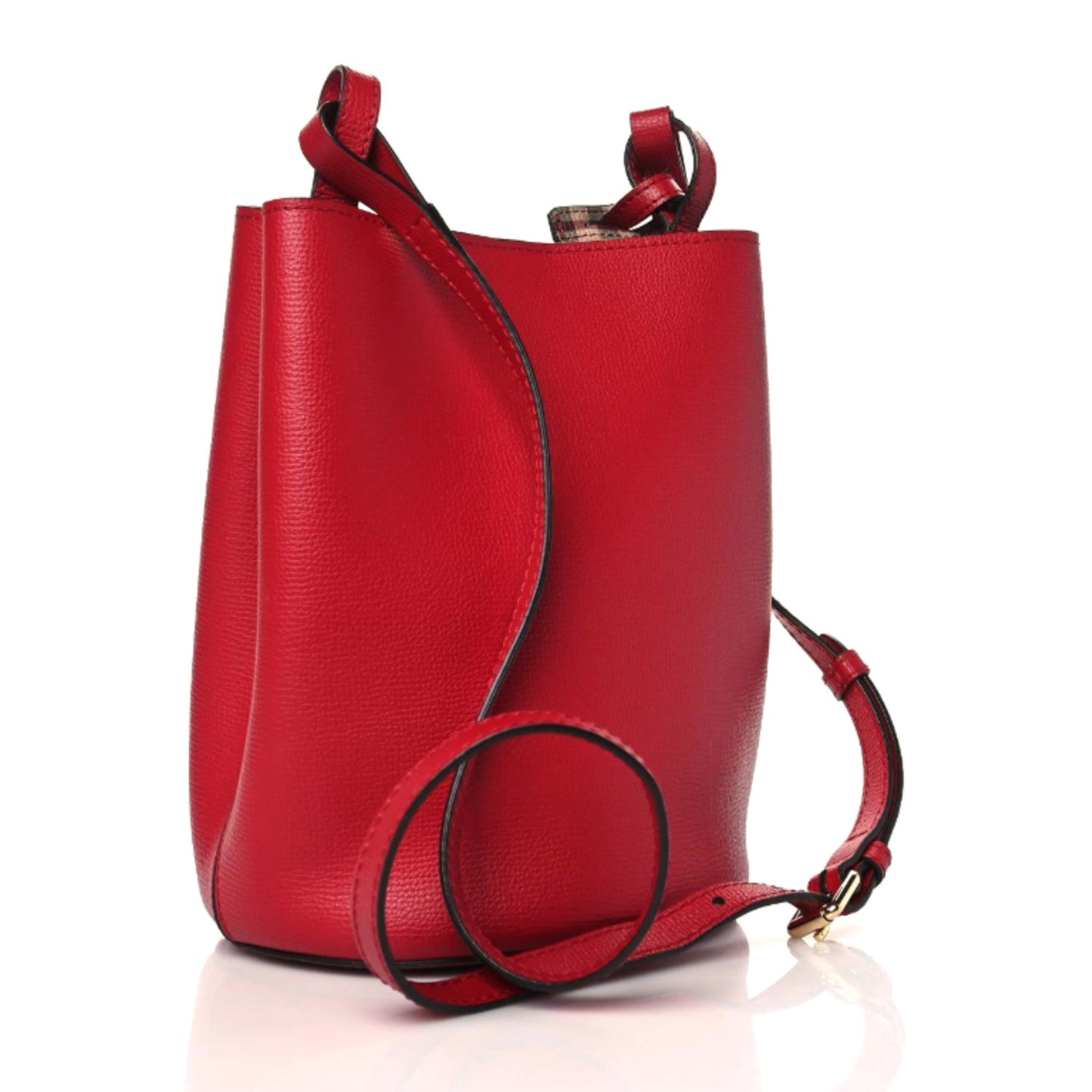Calfskin Small Lorne Bucket Crossbody Red