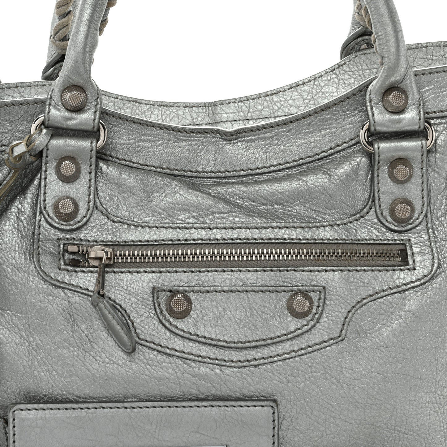 Metallic Agneau Giant 12 Silver Hardware City Gris Aluminum