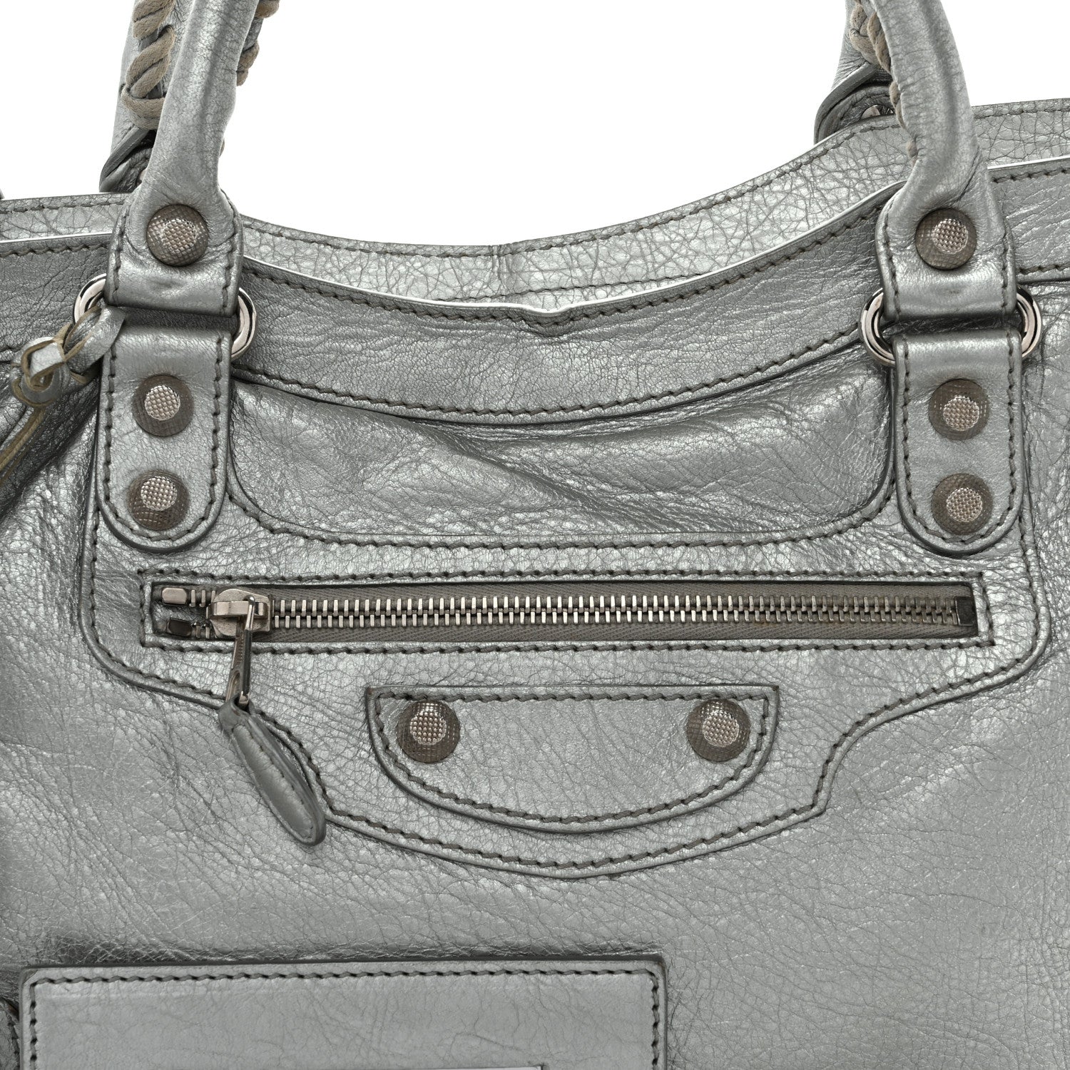 Balenciaga Metallic Agneau Giant 12 Silver Hardware City Gris Aluminum 9 of 12