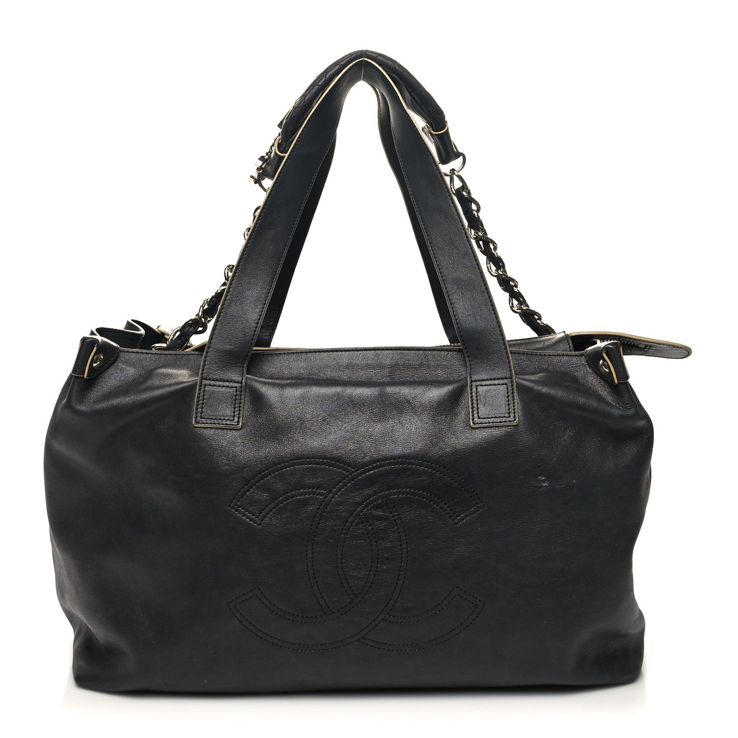 Chanel Lambskin Edgy XL Tote Black 1 of 17