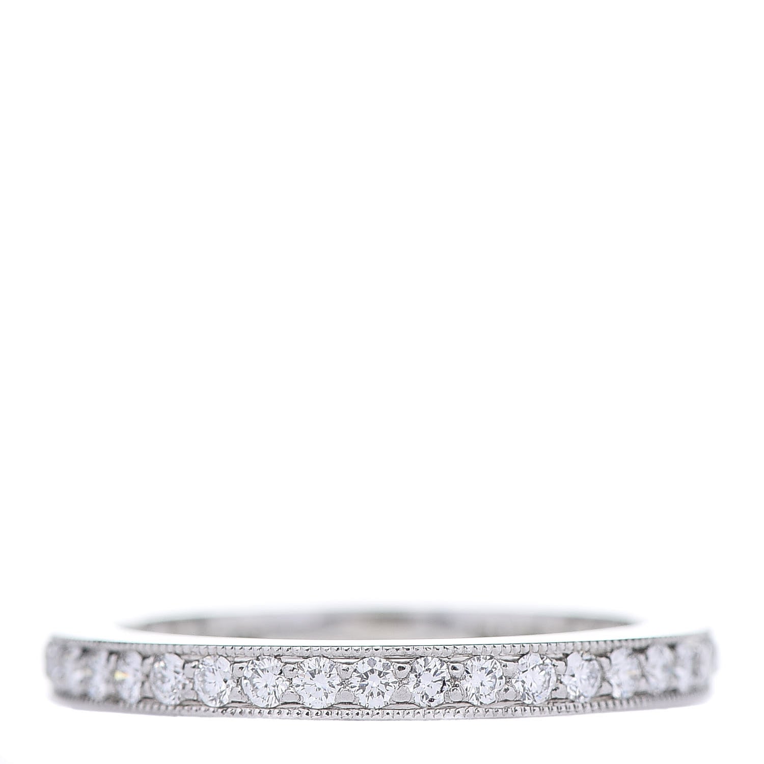 Tiffany Platinum Diamond 2mm Legacy Band Ring 50 5.25 1 of 5