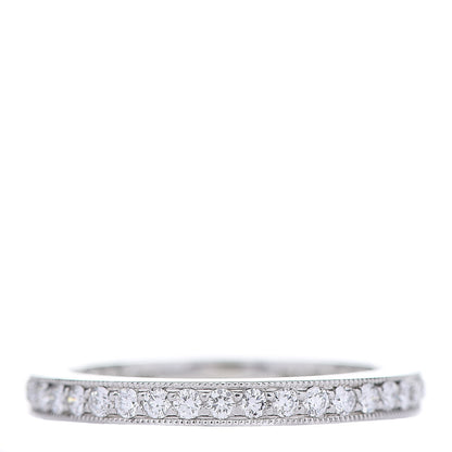 Tiffany Platinum Diamond 2mm Legacy Band Ring 50 5.25 1 of 5